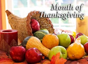 Read more about the article Month of Thanksgiving